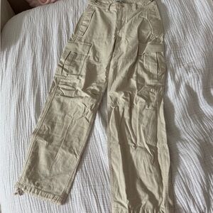 TNA Cream Wide Leg Cargo Pants